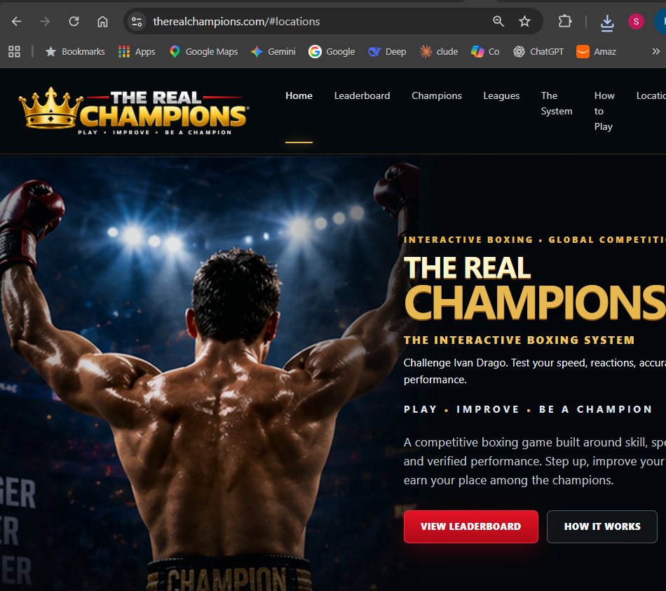 The Real Champions website